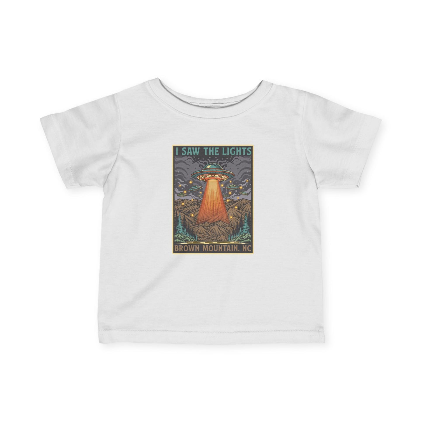 I Saw The Lights – Brown Mountain, NC – Infant Fine Jersey T-Shirt